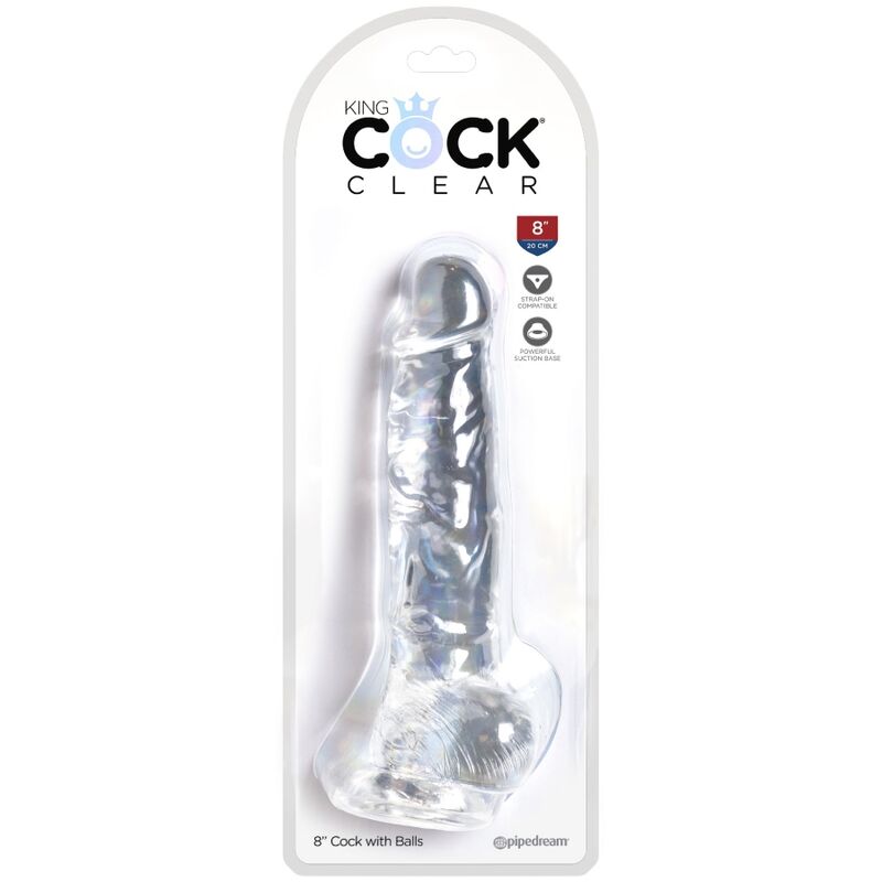 KING COCK - CLEAR PENE REALISTICO CON TESTICULOS 16.5 CM TRANSPARENTE - Imagen 6