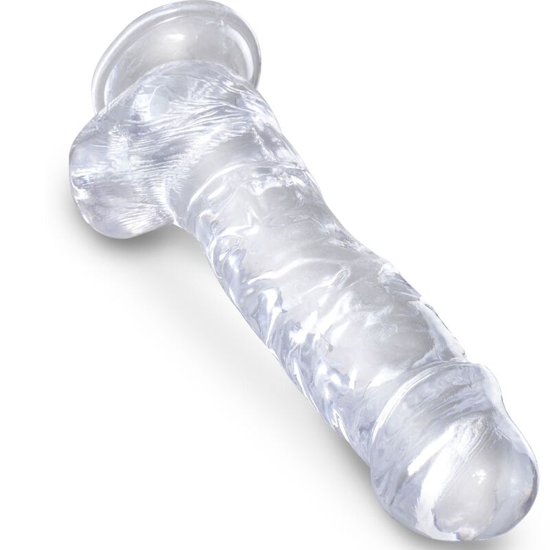KING COCK - CLEAR PENE REALISTICO CON TESTICULOS 16.5 CM TRANSPARENTE - Imagen 4