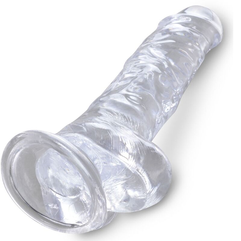 KING COCK - CLEAR PENE REALISTICO CON TESTICULOS 16.5 CM TRANSPARENTE - Imagen 5