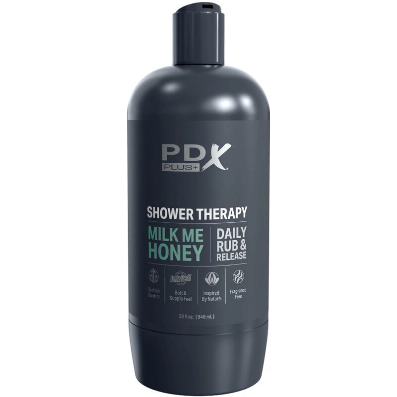 PDX PLUS - MASTURBADOR STROKER DISEÑO DISCRETO DE BOTE CHAMPU MILK ME HONEY - Imagen 5