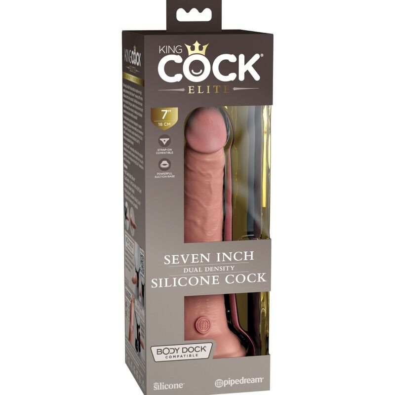 KING COCK - ELITE DILDO REALISTICO SILICONA 17.8 CM - Imagen 6
