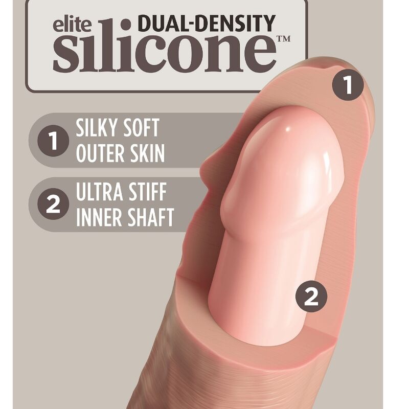 KING COCK - ELITE DILDO REALISTICO SILICONA 17.8 CM - Imagen 4