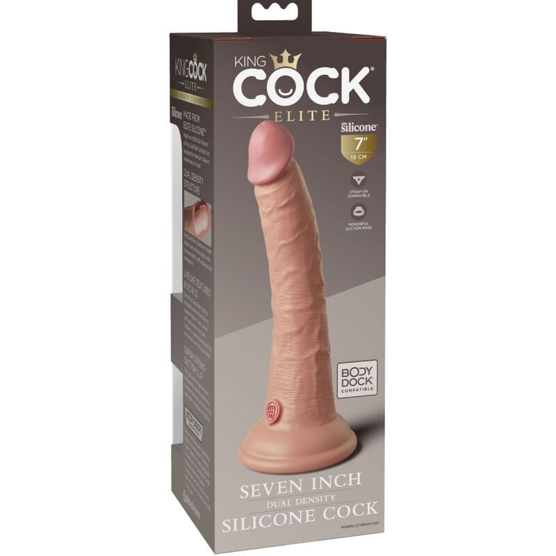 KING COCK - ELITE DILDO REALISTICO SILICONA 17.8 CM - Imagen 5
