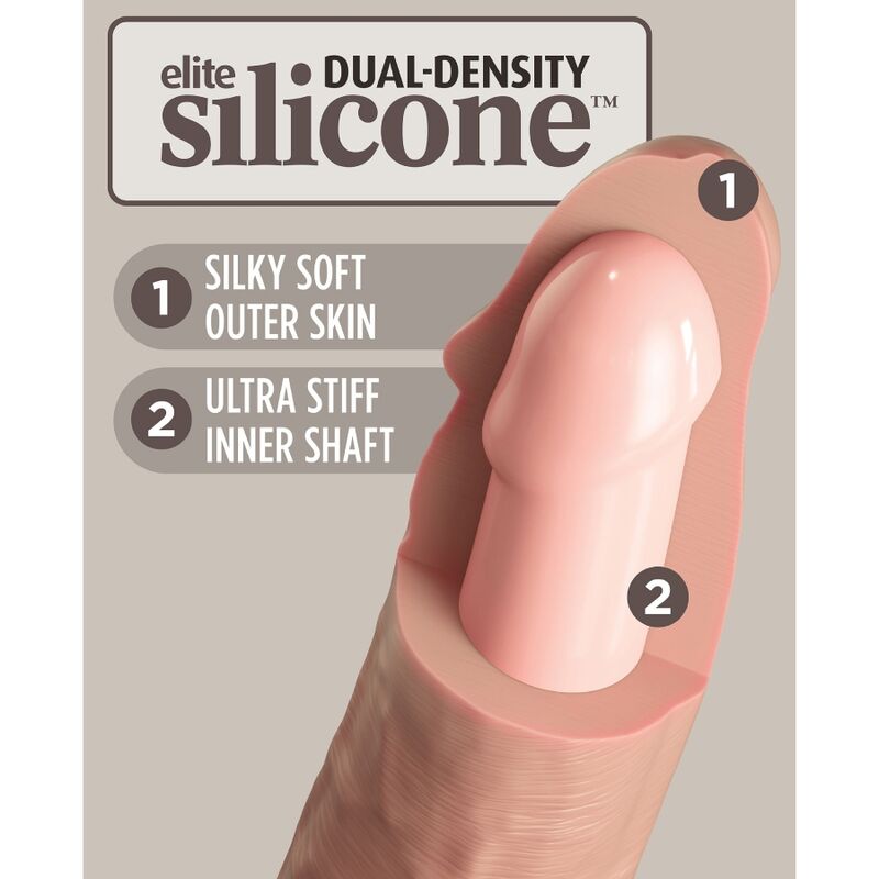 KING COCK - ELITE DILDO REALISTICO SILICONA 28 CM - Imagen 5