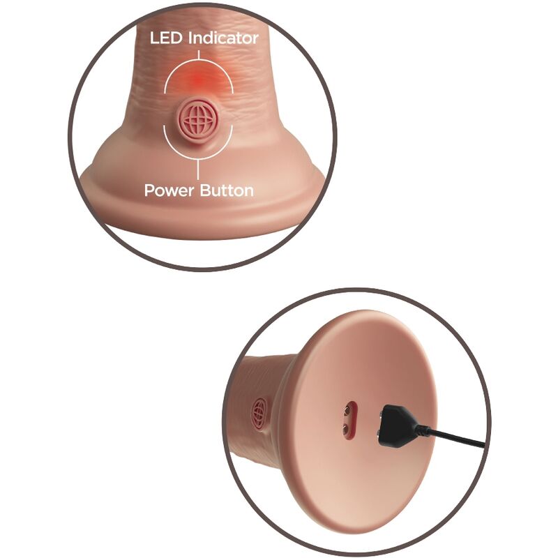 KING COCK - ELITE DILDO REALISTICO VIBRADOR & SILICONA 15.2 CM - Imagen 6