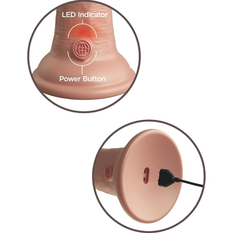 KING COCK - ELITE DILDO REALISTICO VIBRADOR & SILICONA 20.3 CM - Imagen 5