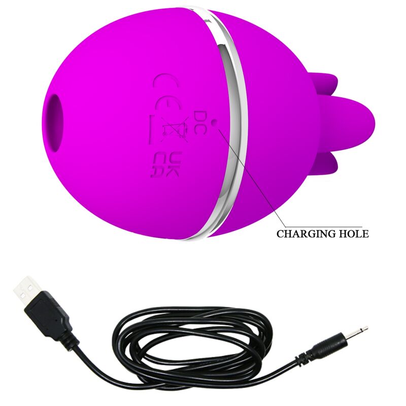 PRETTY LOVE - VIBRADOR DE SILICONA REDONDO GEMINI BALL MORADO - Imagen 5