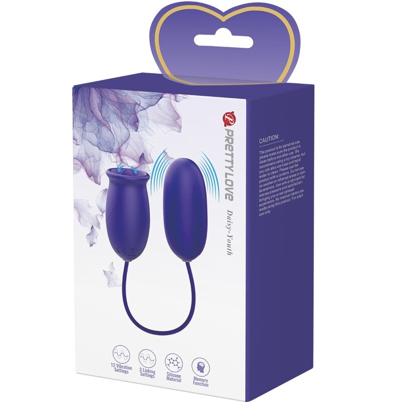 PRETTY LOVE - DAISY YOUTH ESTIMULADOR VIBRADOR RECARGABLE VIOLETA - Imagen 7
