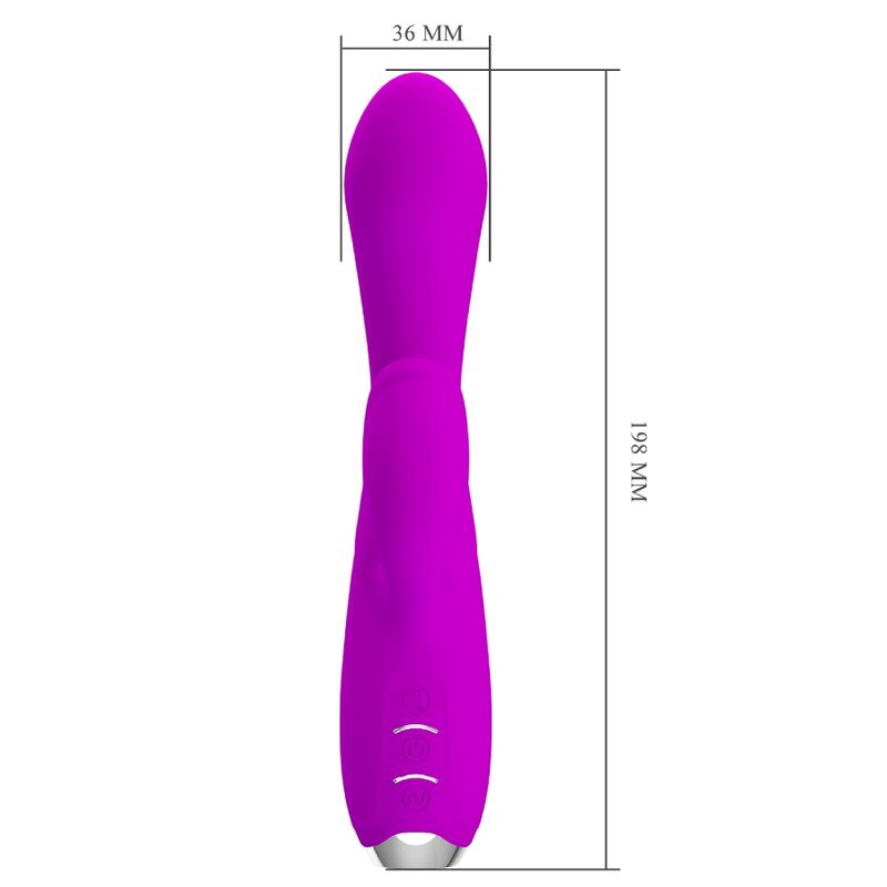 PRETTY LOVE - GLORIA VIBRADOR CONEJO RECARGABLE-IMPERMEABLE MORADO - Imagen 8