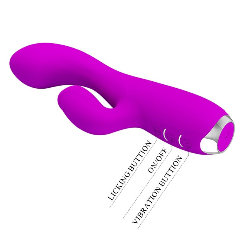 PRETTY LOVE - GLORIA VIBRADOR CONEJO RECARGABLE-IMPERMEABLE MORADO - Imagen 9