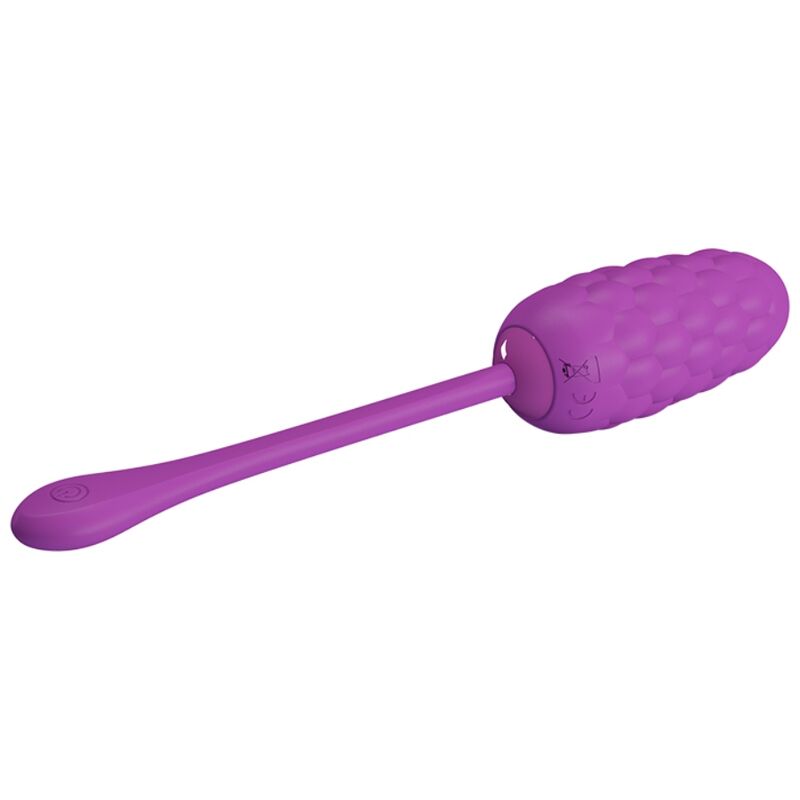PRETTY LOVE - HUEVO VIBRADOR CON TEXTURA MARINA RECARGABLE MORADO - Imagen 3