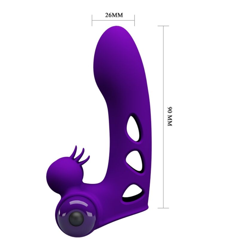 PRETTY LOVE - ORLANDO FUNDA DE DEDO VIBRADOR MORADO - Imagen 6