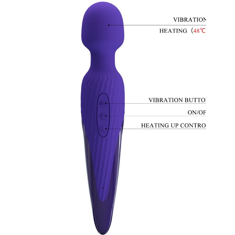 PRETTY LOVE - ANTONY YOUTH VIBRADOR WAND EFECTO CALOR VIOLETA - Imagen 7
