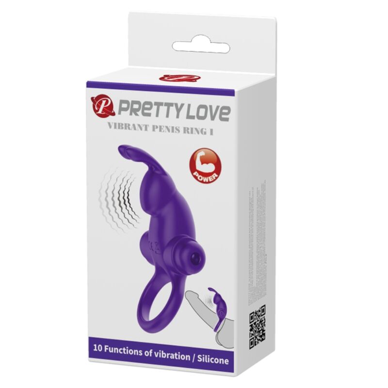 PRETTY LOVE - ANILLO VIBRADOR I CONEJO PARA PENE MORADO - Imagen 10