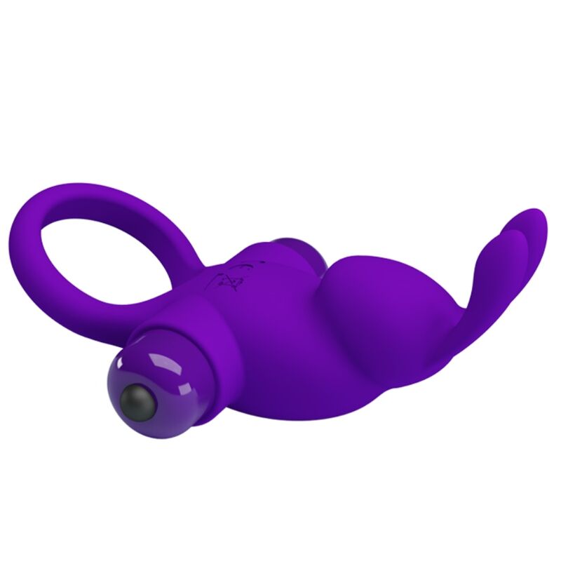 PRETTY LOVE - ANILLO VIBRADOR I CONEJO PARA PENE MORADO - Imagen 6