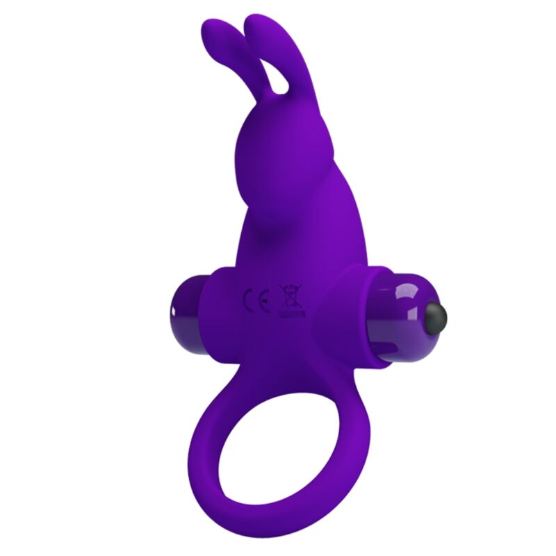 PRETTY LOVE - ANILLO VIBRADOR I CONEJO PARA PENE MORADO - Imagen 4