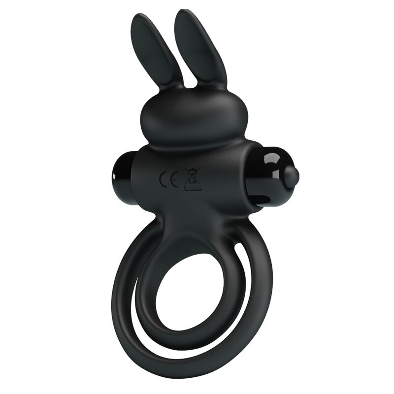 PRETTY LOVE - ANILLO VIBRADOR III CONEJO PARA PENE NEGRO - Imagen 5