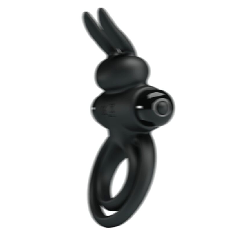 PRETTY LOVE - ANILLO VIBRADOR III CONEJO PARA PENE NEGRO - Imagen 3