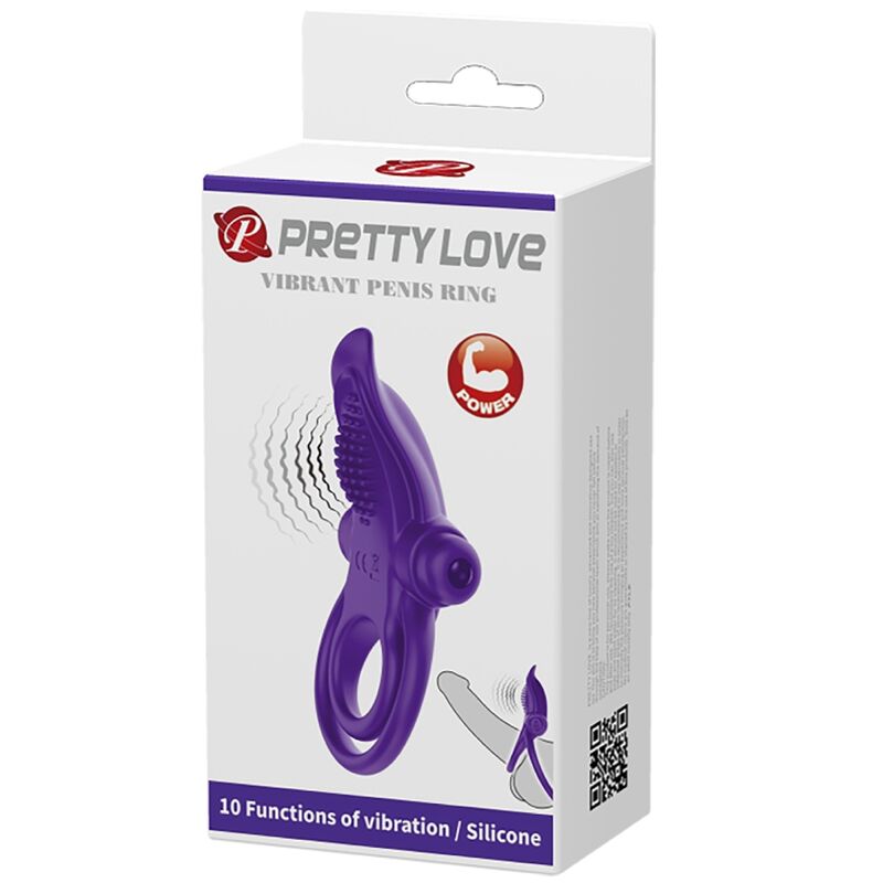 PRETTY LOVE - ANILLO VIBRADOR PARA PENE MORADO - Imagen 10