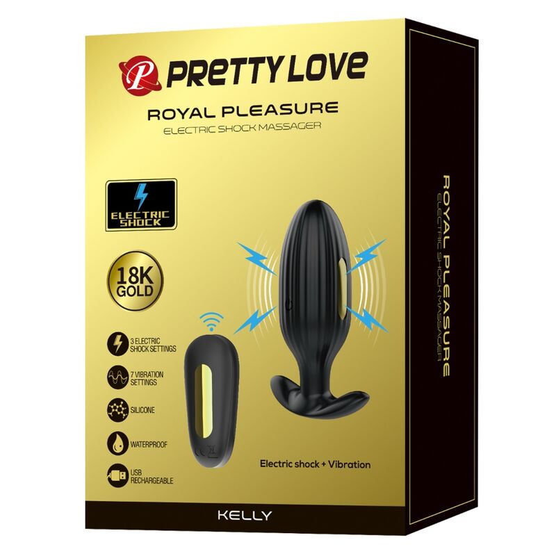 PRETTY LOVE - KELLY PLUG ANAL VIBRADOR RECARGABLE NEGRO - Imagen 12