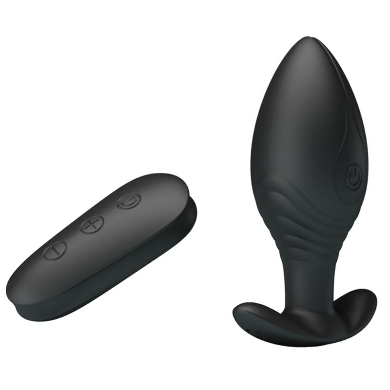 PRETTY LOVE - REGINA PLUG ANAL VIBRADOR RECARGABLE NEGRO - Imagen 4