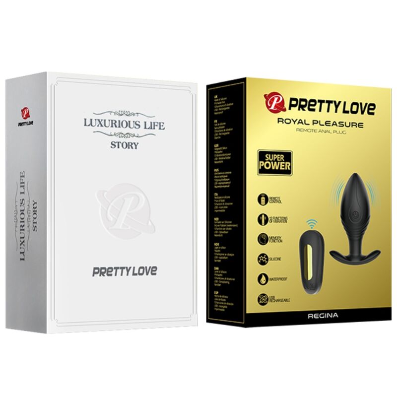 PRETTY LOVE - REGINA PLUG ANAL VIBRADOR RECARGABLE NEGRO - Imagen 12