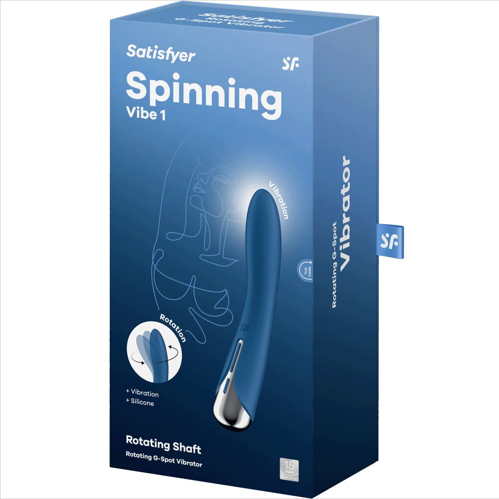SATISFYER - SPINNING VIBE 1 VIBRADOR ROTADOR G-SPOT AZUL - Imagen 3