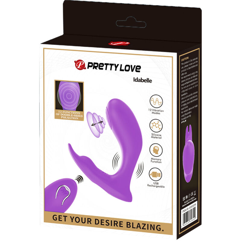 PRETTY LOVE - IDABELLE VIBRATION & PULSATION CONTROL REMOTO VIOLETA - Imagen 8