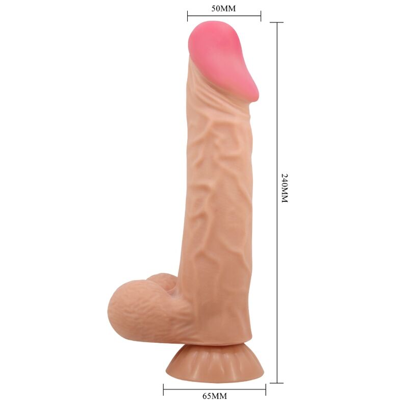PRETTY LOVE - SLIDING SKIN SERIES DILDO REALÍSTICO CON VENTOSA PIEL DESLIZANTE CONTROL REMOTO NATURAL 24 CM - Imagen 3