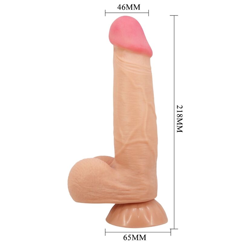 PRETTY LOVE - SLIDING SKIN SERIES DILDO REALÍSTICO CON VENTOSA PIEL DESLIZANTE CONTROL REMOTO NATURAL 21.8 CM - Imagen 5