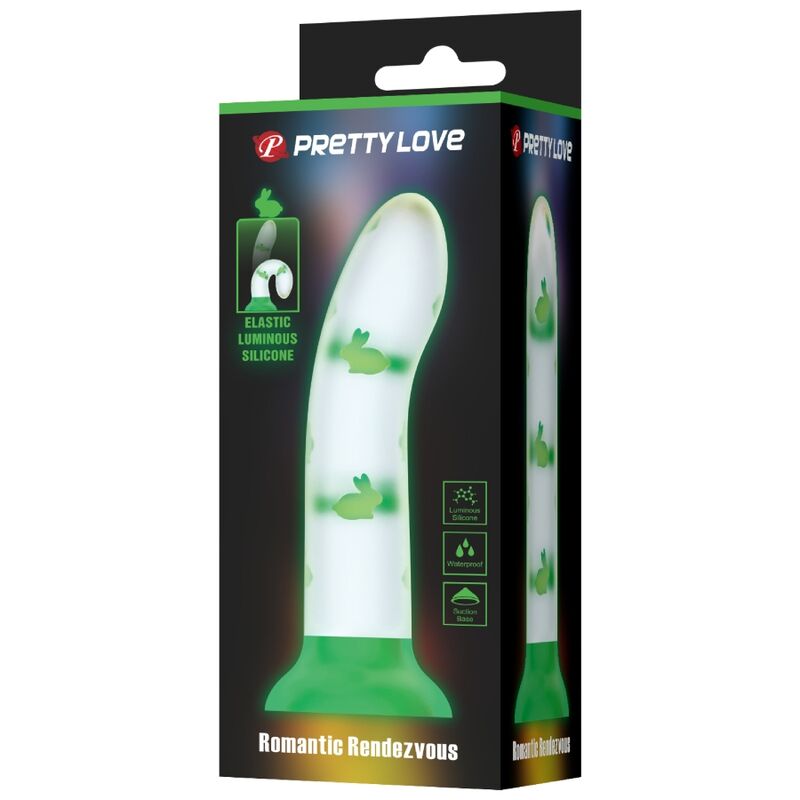 PRETTY LOVE - MAGICAL NIGHTFALL DILDO SIN VIBRACIÓN LUMINOSO VERDE - Imagen 5