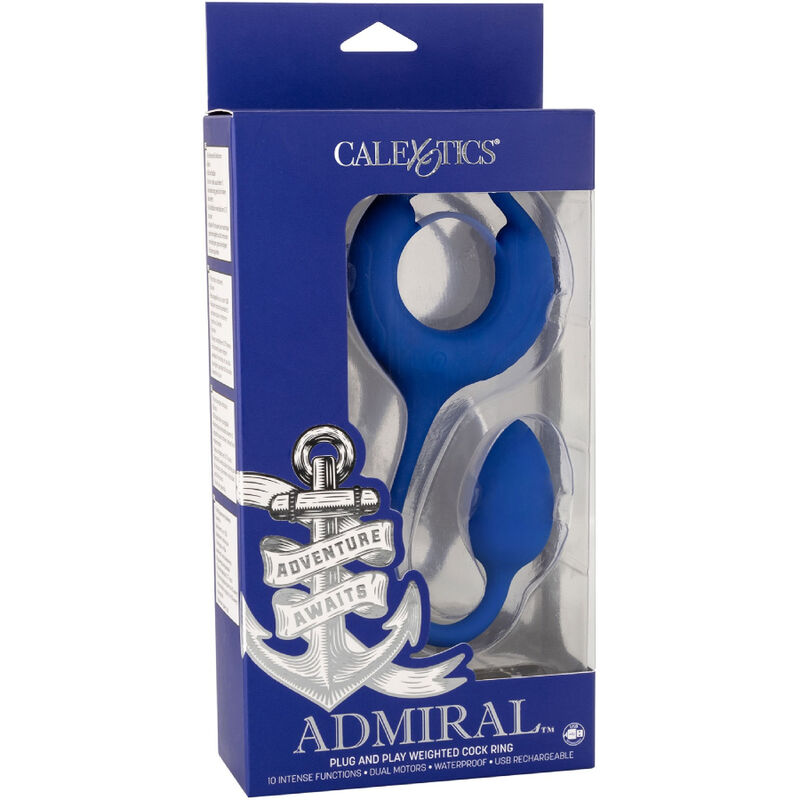 CALEXOTICS - ADMIRAL ANILLO CON PESO PARA PENE AZUL - Imagen 4
