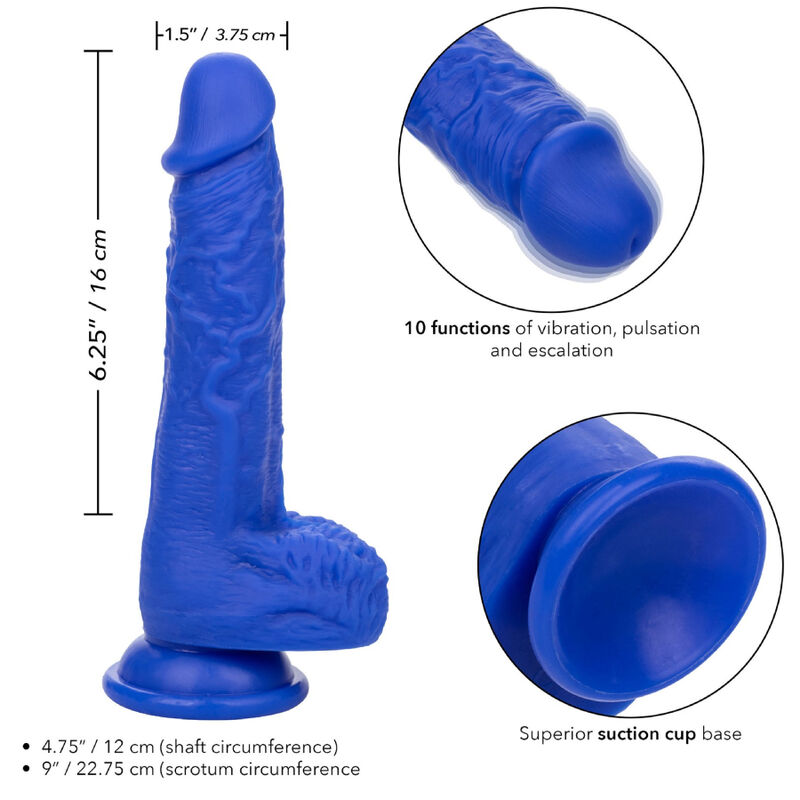 CALEXOTICS - ADMIRAL SAILOR DILDO REALISTICO VIBRADOR AZUL - Imagen 5