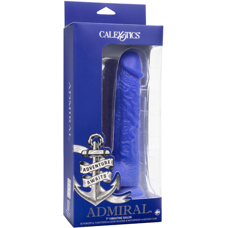 CALEXOTICS - ADMIRAL SAILOR DILDO REALISTICO VIBRADOR AZUL - Imagen 6