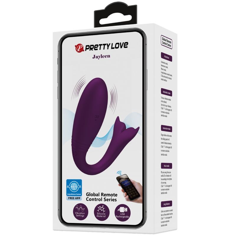 PRETTY LOVE - JAYLEEN VIBRADOR APP CONTROL REMOTO LILA - Imagen 21