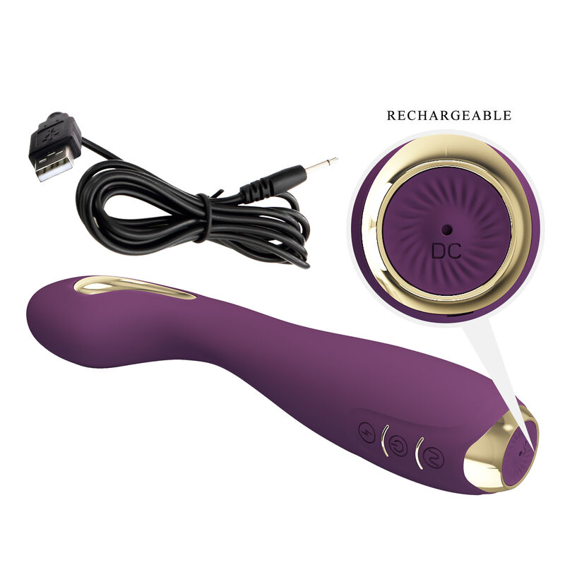 PRETTY LOVE - HECTOR VIBRADOR ELECTROSHOCK POR CONTROL POR APP LILA - Imagen 7
