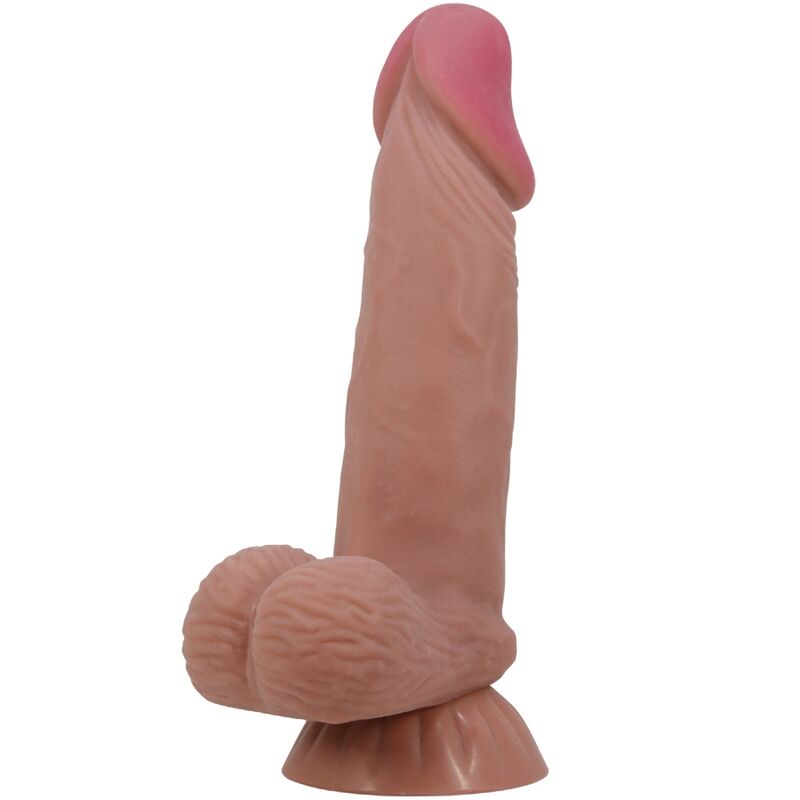 PRETTY LOVE - SLIDING SKIN SERIES DILDO REALÍSTICO CON VENTOSA PIEL DESLIZANTE MORENO 19.4 CM - Imagen 3