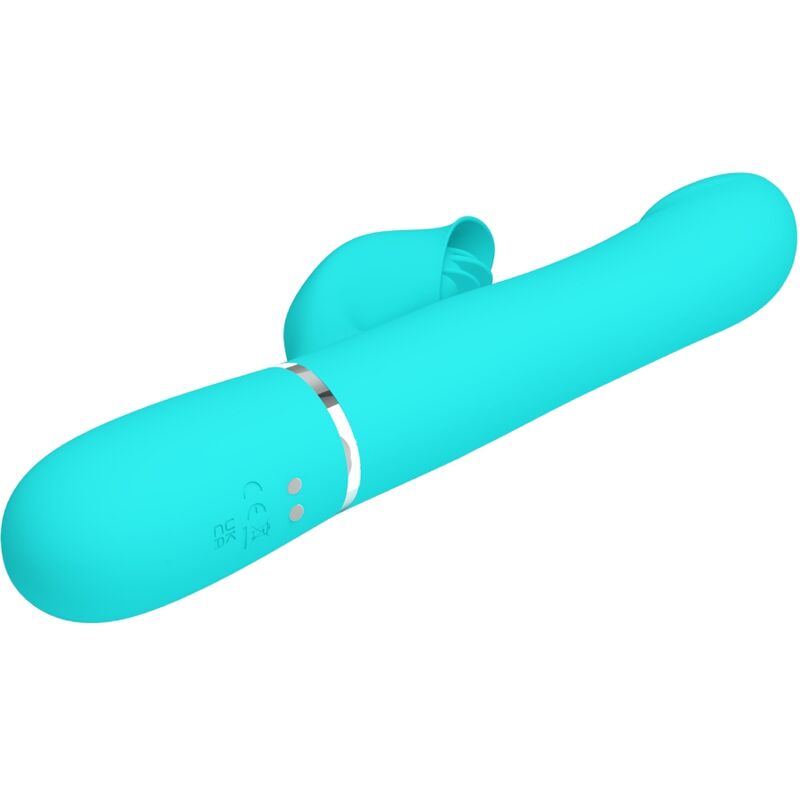 PRETTY LOVE - VIBRADOR RABBIT PERLAS VERDE AGUA - Imagen 7