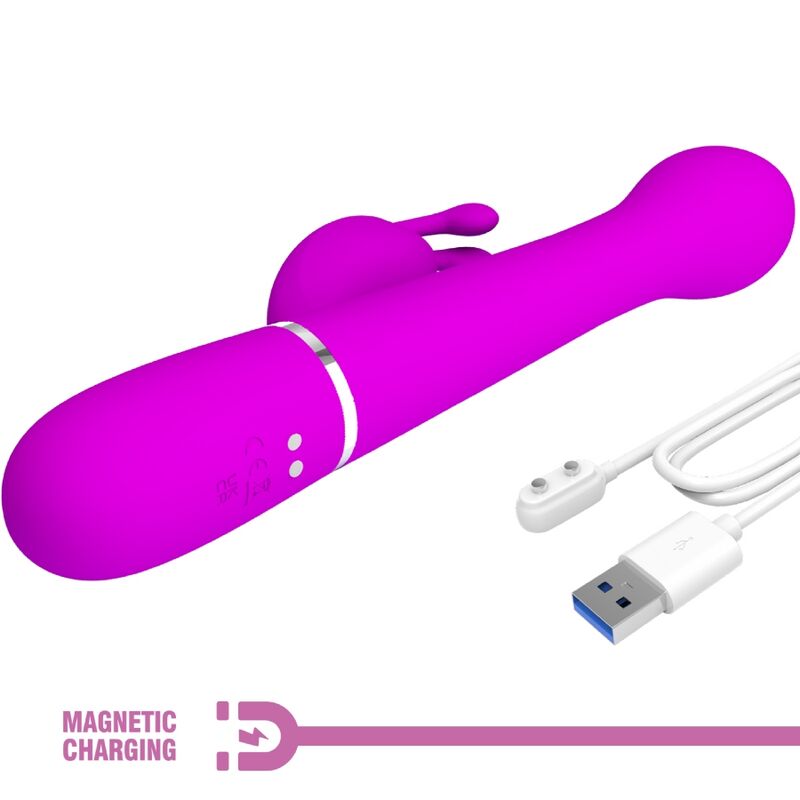 PRETTY LOVE - DEJON VIBRADOR RABBIT 3 EN 1 MULTIFUNCIÓN VIOLETA - Imagen 9
