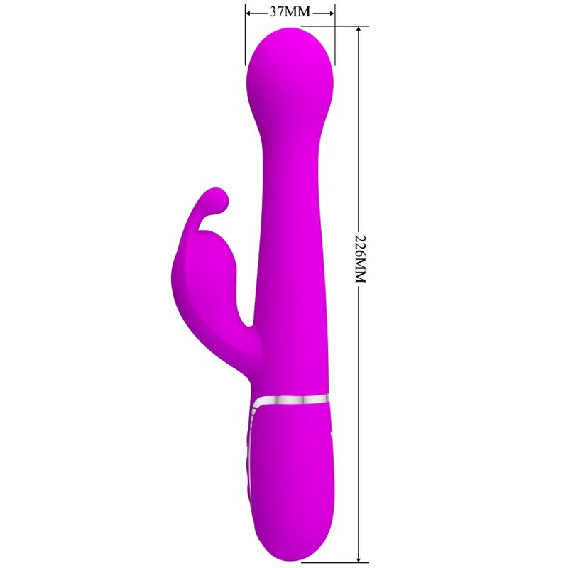 PRETTY LOVE - DEJON VIBRADOR RABBIT 3 EN 1 MULTIFUNCIÓN VIOLETA - Imagen 8