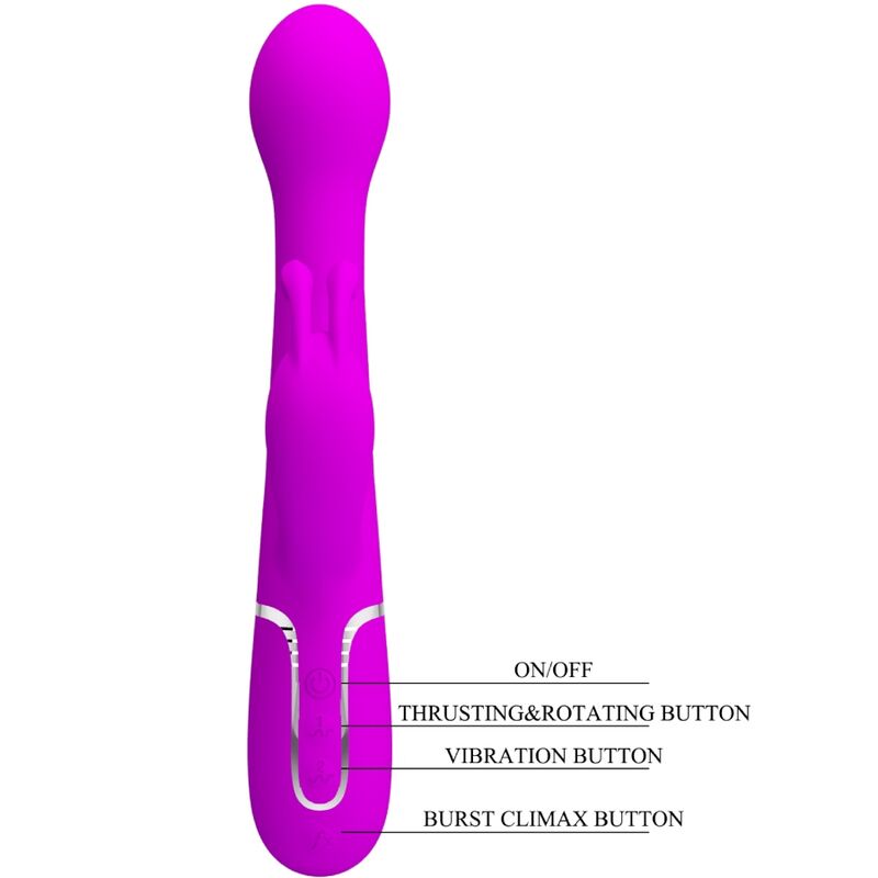 PRETTY LOVE - DEJON VIBRADOR RABBIT 3 EN 1 MULTIFUNCIÓN VIOLETA - Imagen 10