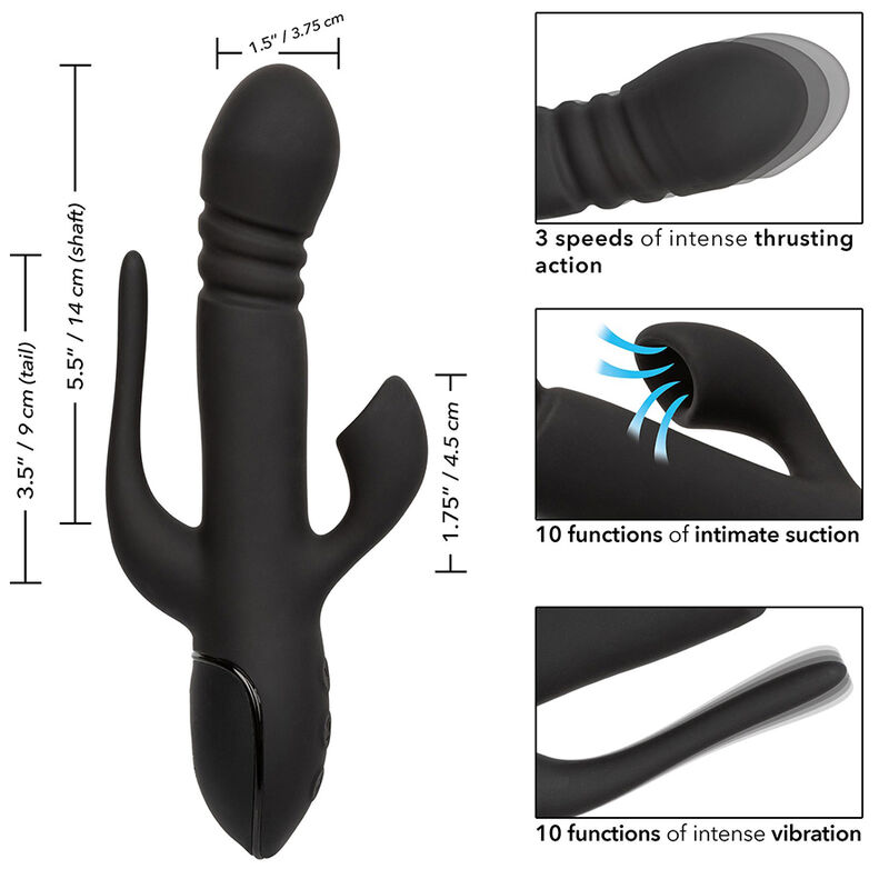 CALEXOTICS - VIBRADOR TRIPLE EUPHORIA NEGRO - Imagen 10