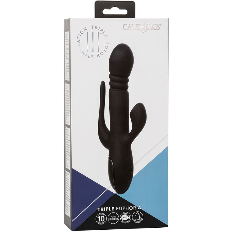 CALEXOTICS - VIBRADOR TRIPLE EUPHORIA NEGRO - Imagen 12