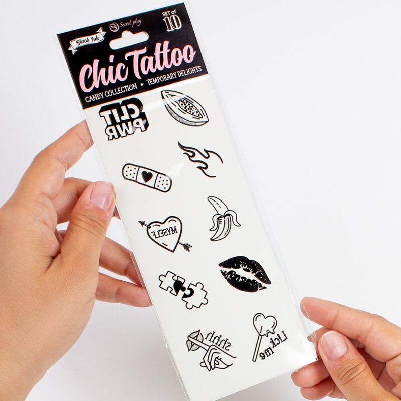 SECRET PLAY - SET DE 10 TATTOOS TEMPORALES CANDY COLLECTION - Imagen 3