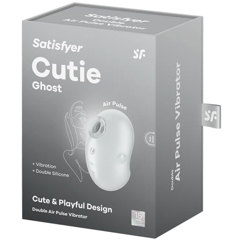 SATISFYER - CUTIE GHOST VIBRADOR LAY-ON BLANCO - Imagen 3