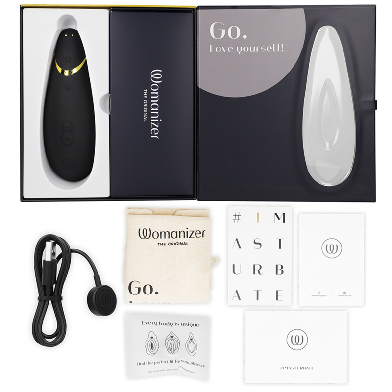 WOMANIZER - PREMIUM 2 ESTIMULADOR DE CLÍTORIS NEGRO - Imagen 7