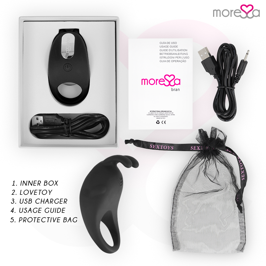 MORESSA - BRAD PREMIUM SILICONE RECARGABLE NEGRO - Imagen 11