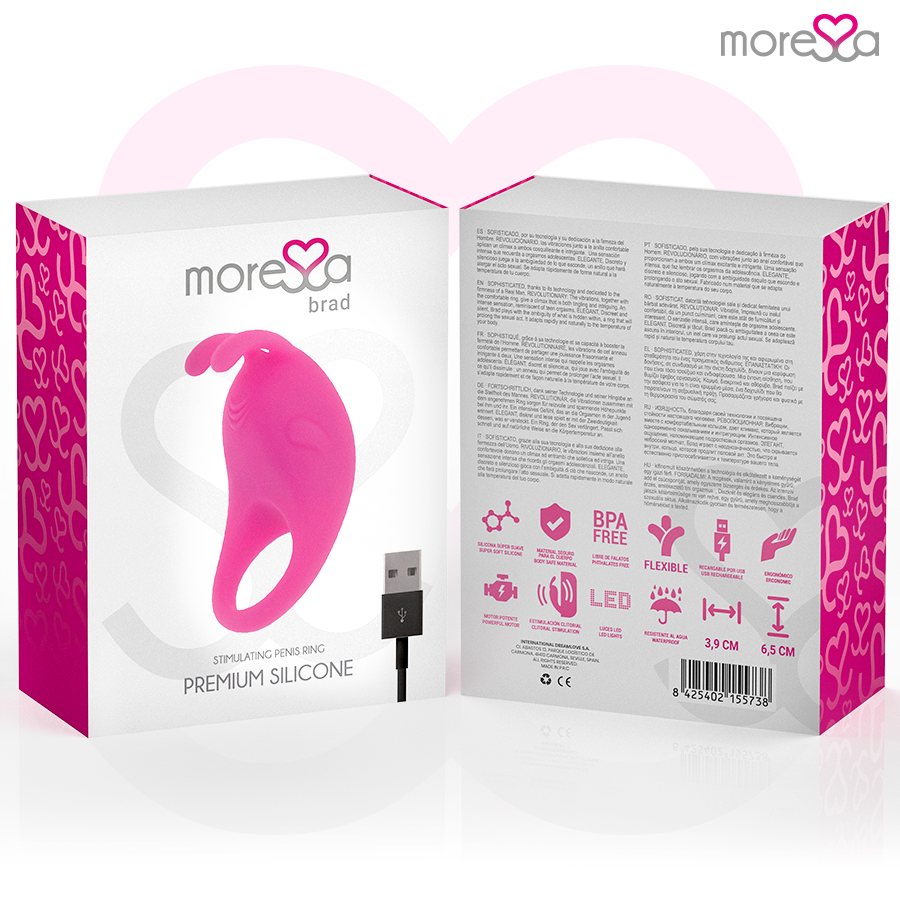 MORESSA - BRAD PREMIUM SILICONE RECARGABLE ROSA - Imagen 11
