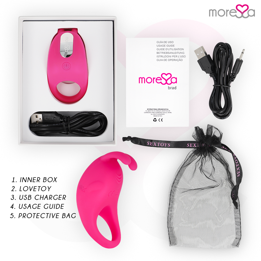 MORESSA - BRAD PREMIUM SILICONE RECARGABLE ROSA - Imagen 10