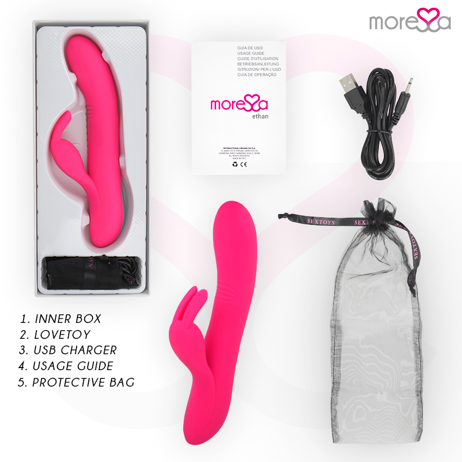MORESSA - ETHAN EFECTO WAVE MAS POTENTE VIBRACION PREMIUM SILICONE RECARGABLE - Imagen 11